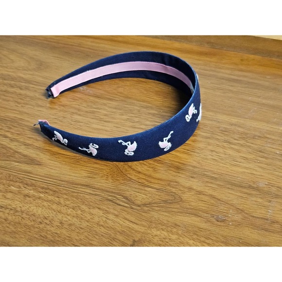 Talbots Flamingo Embroidered Headband - Picture 5 of 7